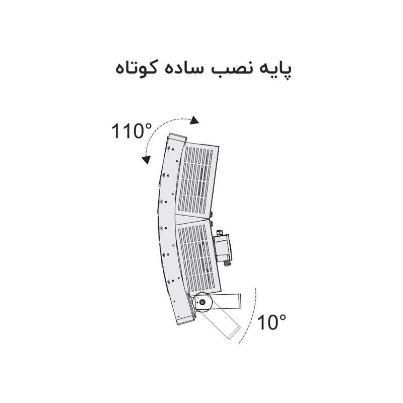 پایه نصب ساده کوتاه در پروژکتور ال ای دی ماتریس کمان