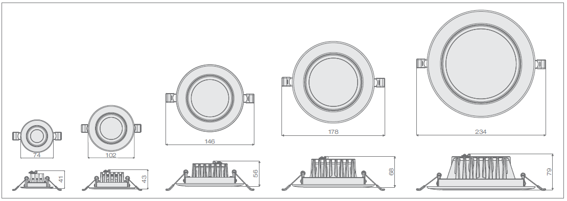 چراغ سقفی COB LED گلنور مدل گارنت 