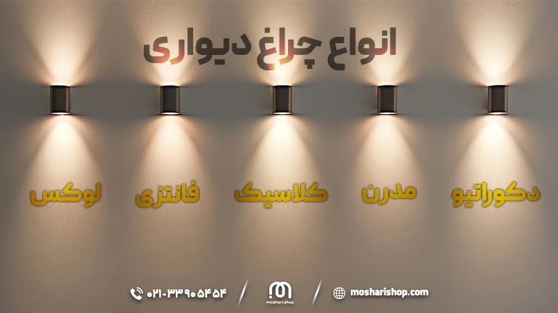 انواع چراغ دیواری